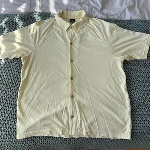 Nike Yellow Short Sleeve Button Up Shirt